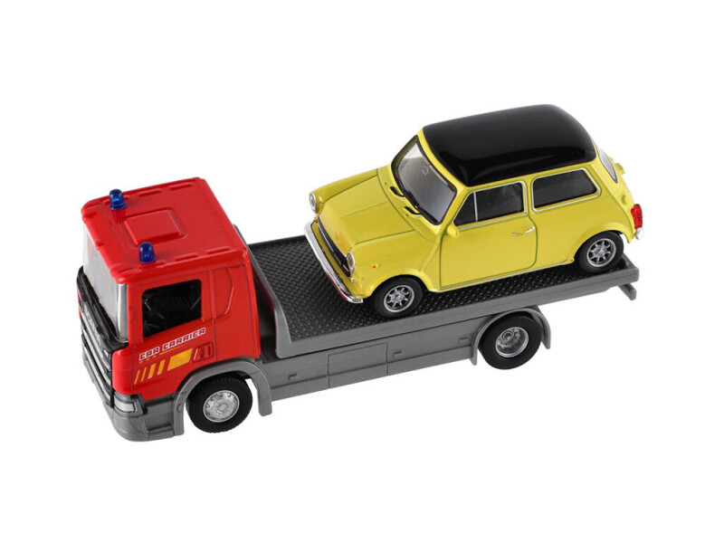 Welly odtahovka Scania P320 + Mini Cooper 1:43 